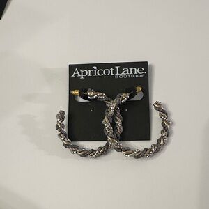 Apricot Lane Braided Silver and Gold Earrings